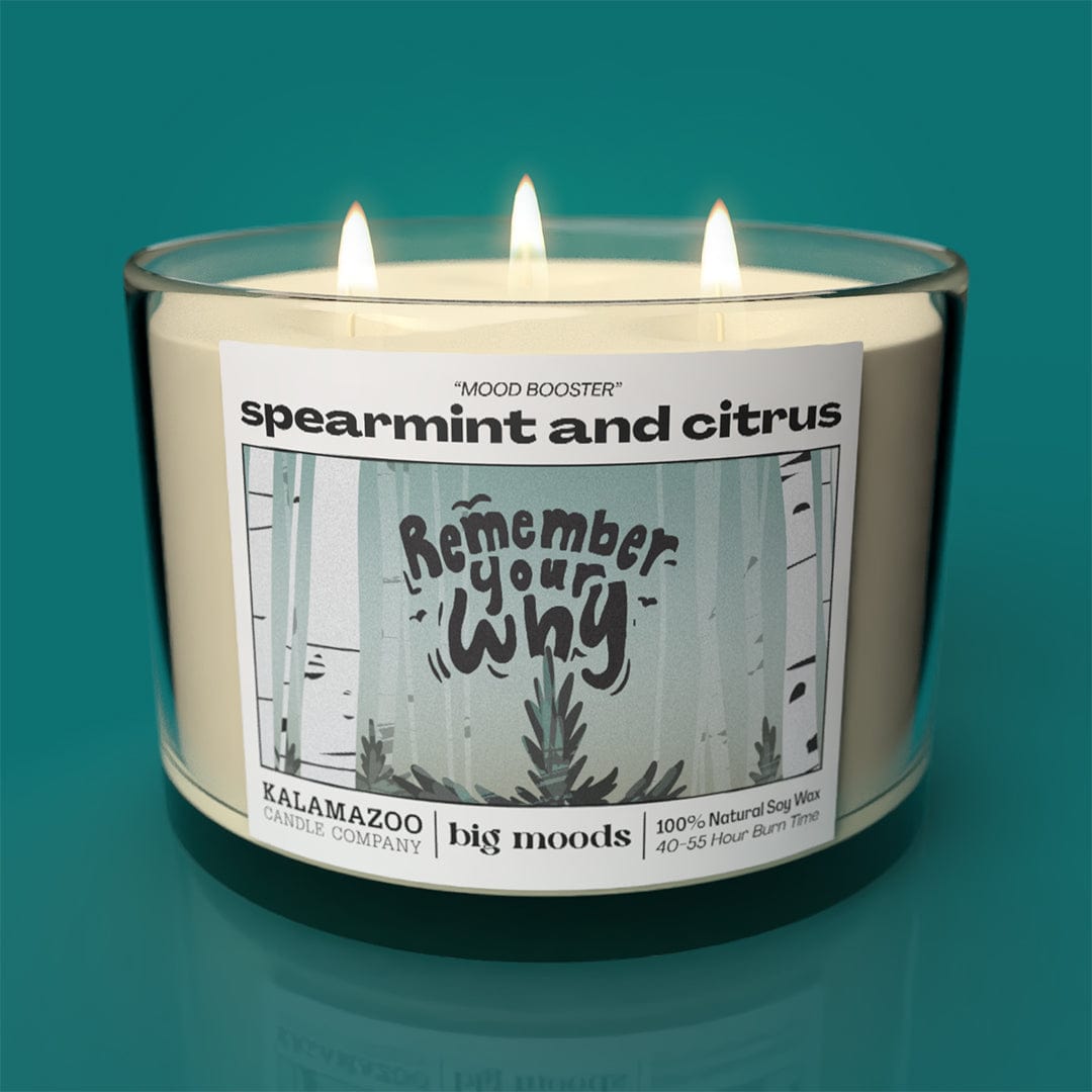 "Remember Your Why" 3-Wick Soy Candle - Mint & Citrus - 14oz