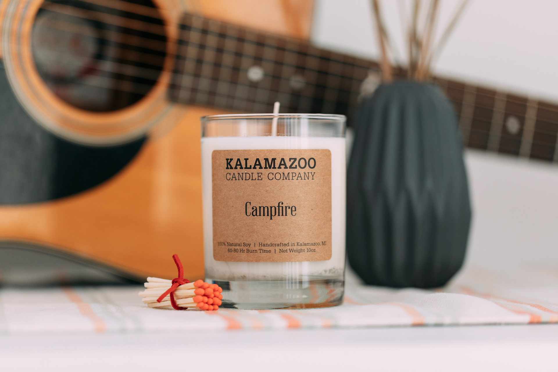 Campfire Candle with Matches