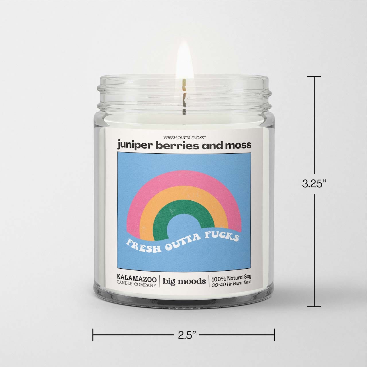 "Fresh Outta Fucks" Juniper Berries & Moss - 5oz Soy Candle