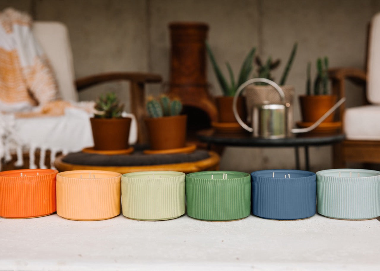 all 6 ceramic candles