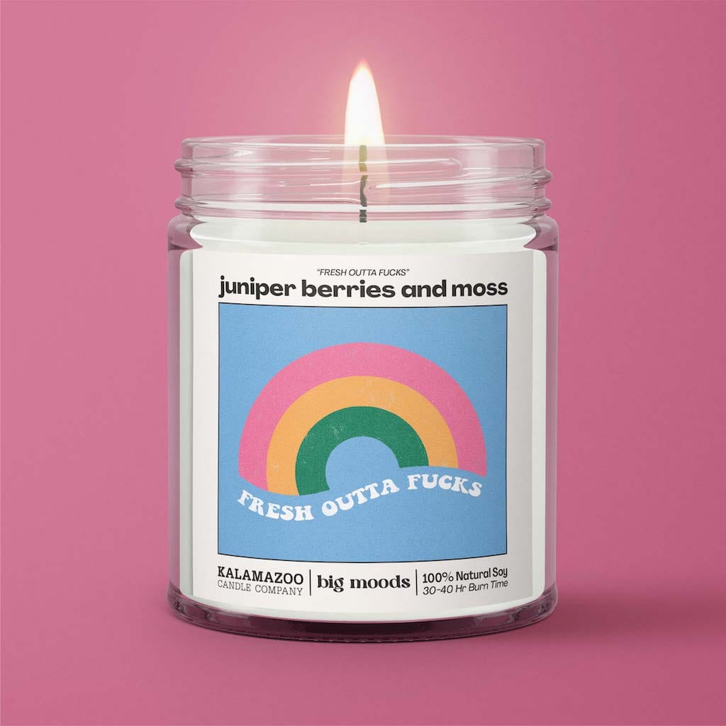 "Fresh Outta Fucks" Juniper Berries & Moss - 5oz Soy Candle