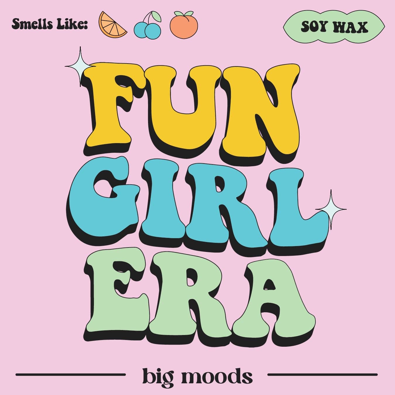 "Fun Girl Era" Mandarin, Peach, Berries, & Bergamot - 5oz Soy Candle