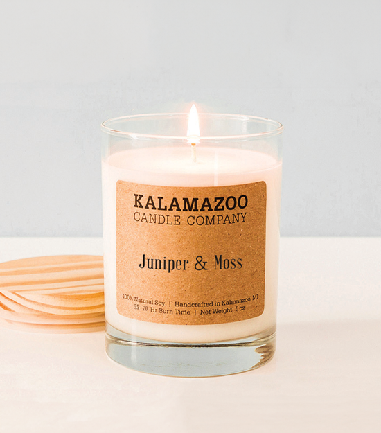 A refreshing burst of cold winter air filled with the smell of Douglas Fir trees and frosted Juniper Berries. Made with 100% Soy Wax and Locally Sourced Ingredients.