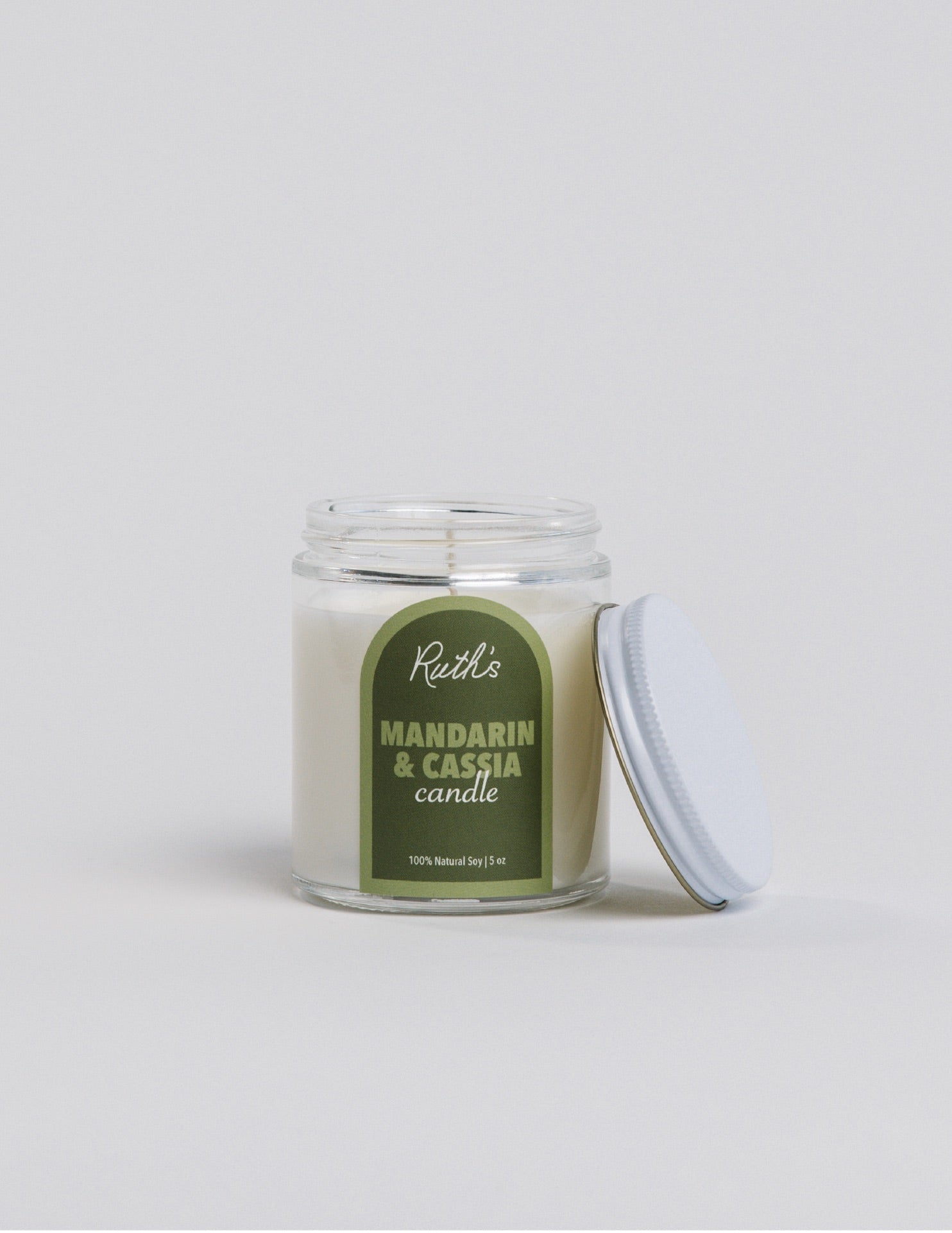 Mandarin & Cassia Candle Open