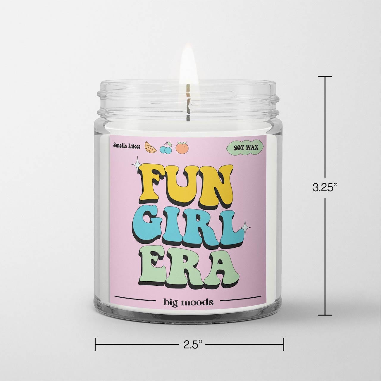 "Fun Girl Era" Mandarin, Peach, Berries, & Bergamot - 5oz Soy Candle