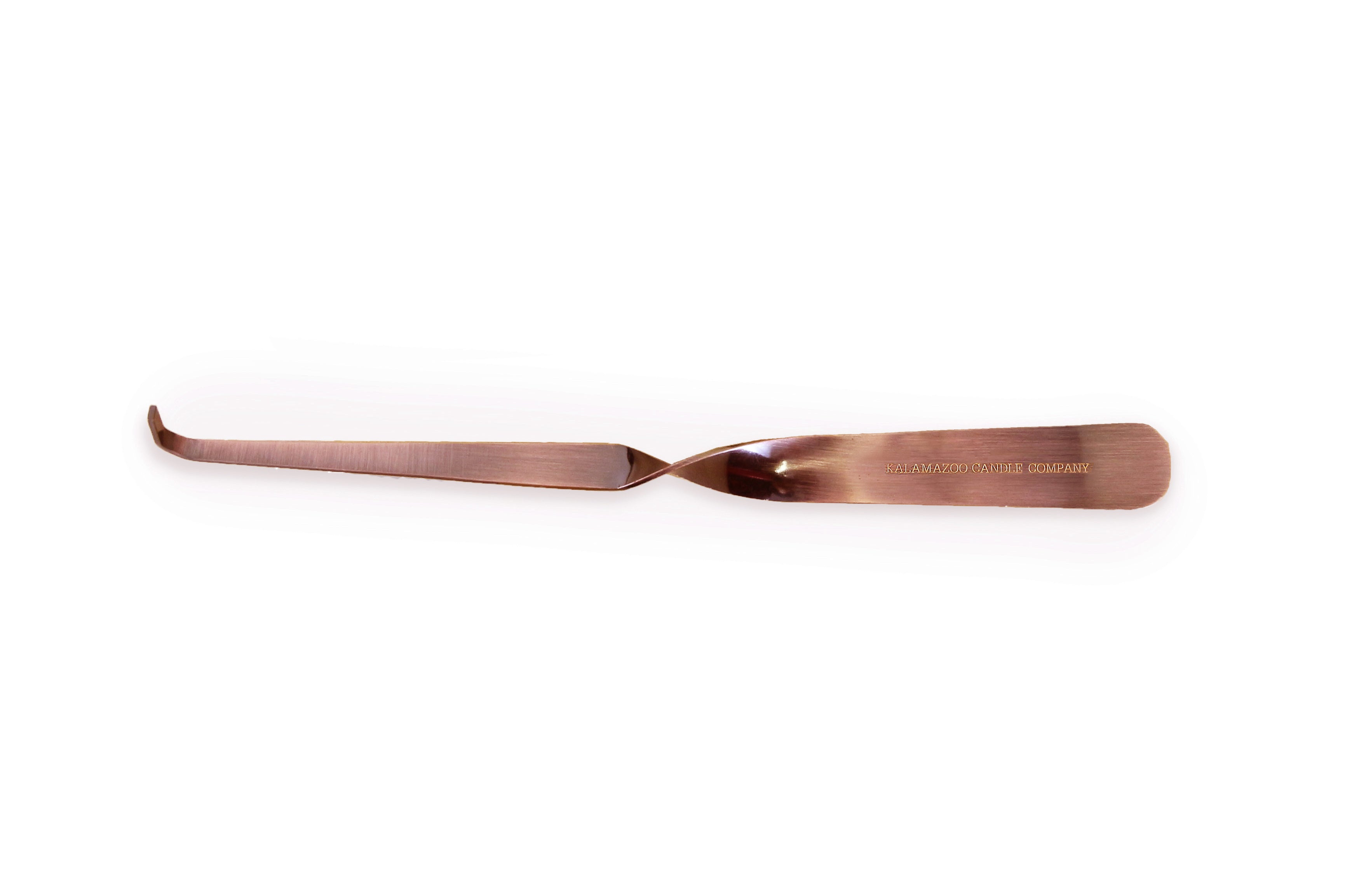 A Copper Wick Dipper on a white background