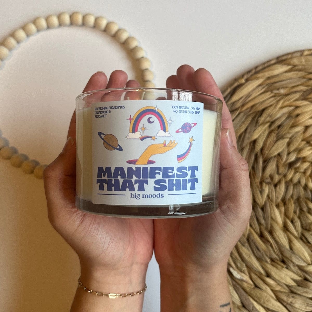 "Manifest That Shit" 3-Wick Soy Candle - 14oz