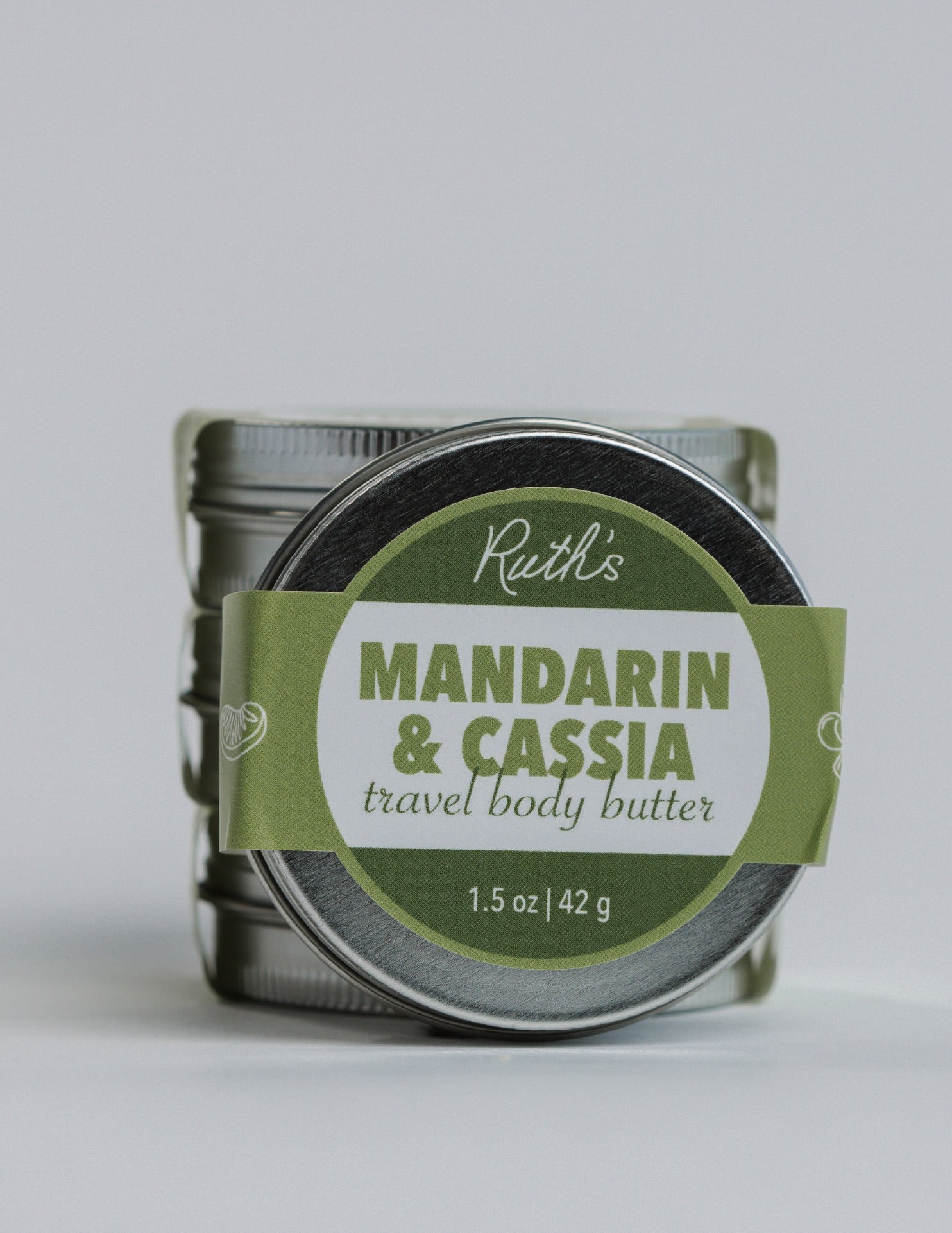 Mandarin & Cassia Travel body butter stacked