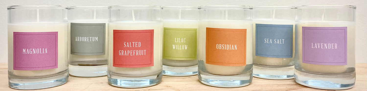 7 Votive Candles with Rainbow Labels