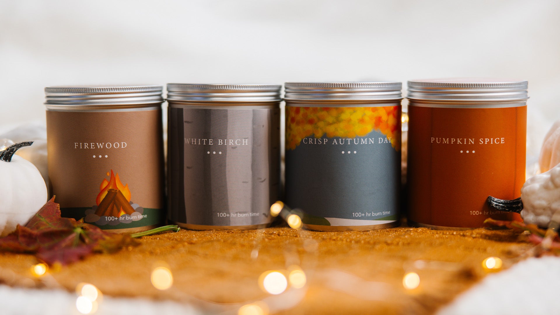 All 4 Fall 2-Wick Candles