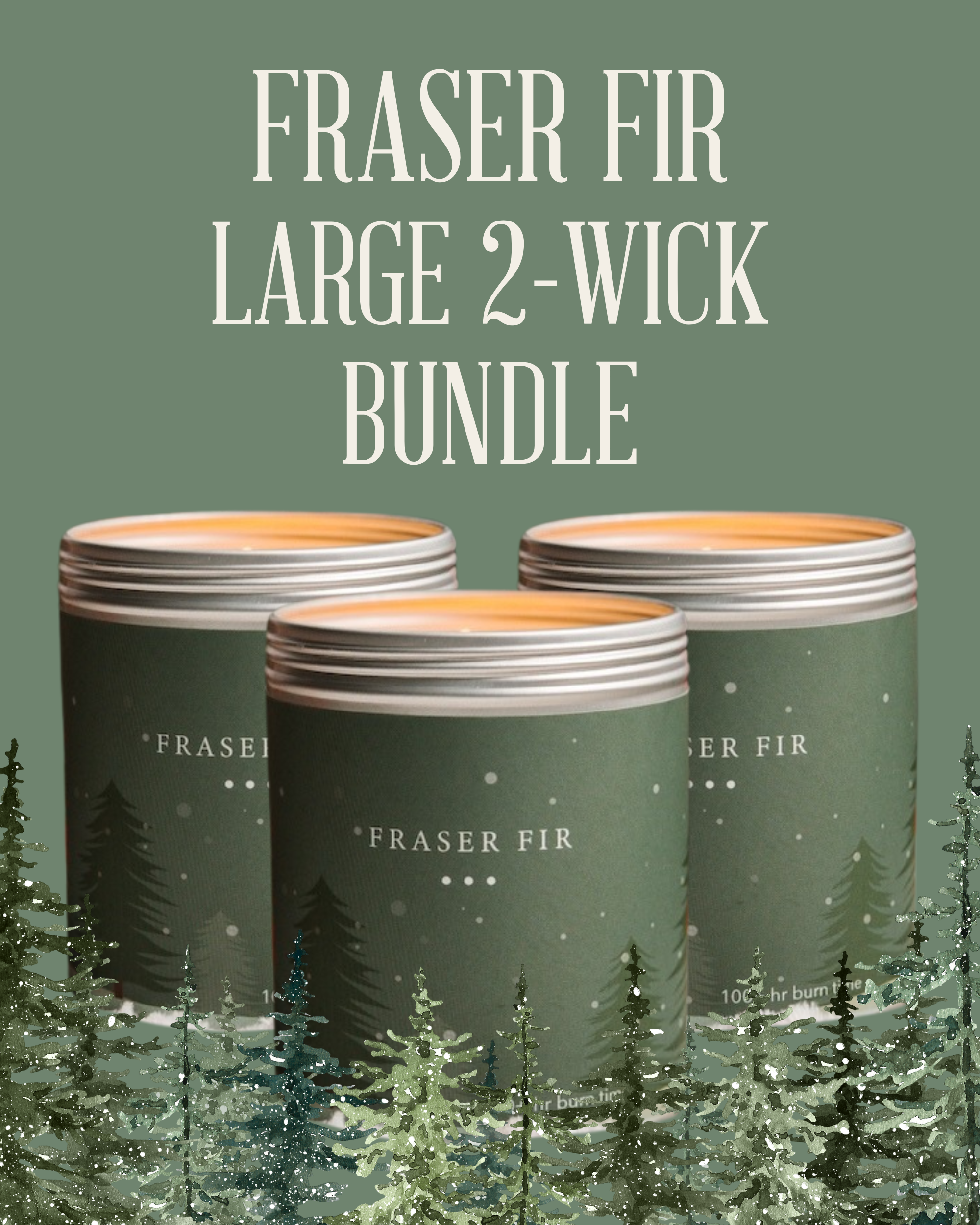 3 Fraser Fir 2-Wicks Bundle