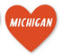 Michigan Heart Vinyl Sticker by City Bird