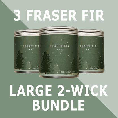 3 Fraser Fir Large 2-Wick Bundle