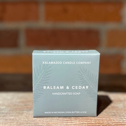 A Balsam &amp; Cedar Bar Soap Box.