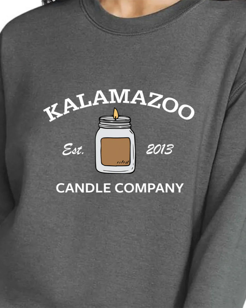 A Gray Kalamazoo Candle Sweatshirt
