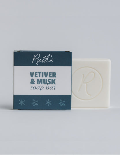 Vetiver &amp; Musk Soap bar and box