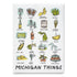 Michigan Things Rectangle Magnet by City Bird