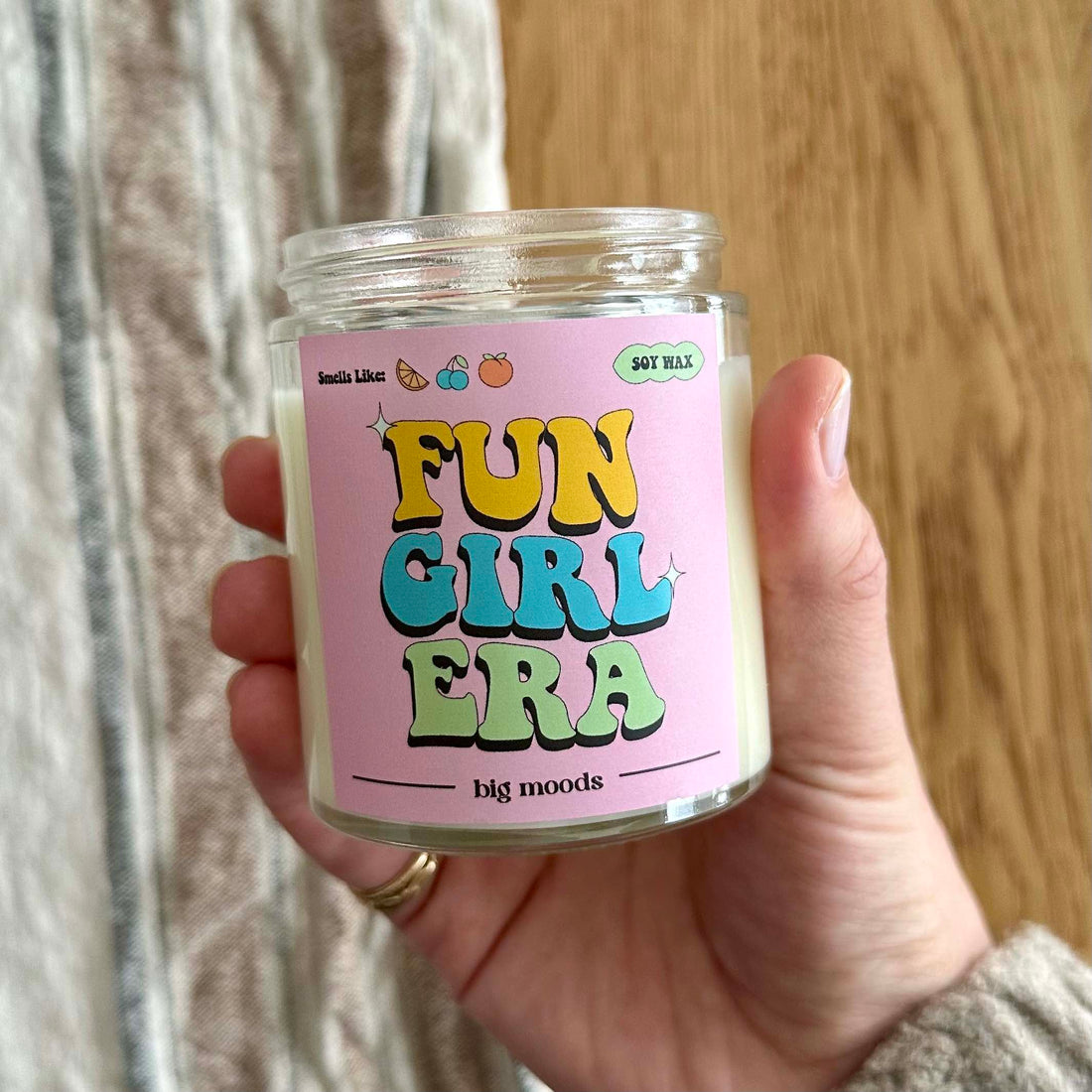 "Fun Girl Era" Mandarin, Peach, Berries, & Bergamot  - 5oz Soy Candle