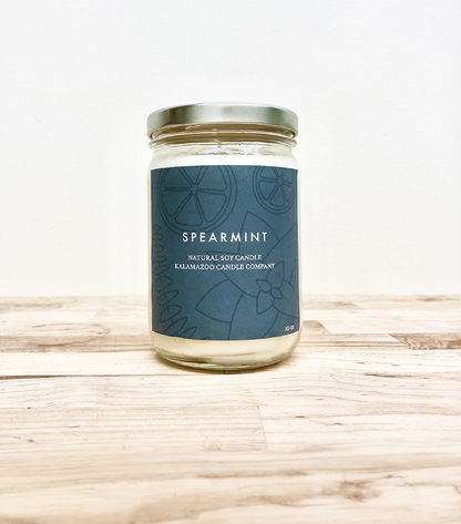 Brilliant eucalyptus and spearmint shower a refreshing breath of inspiration through your soul. Wild mint leaves and cedarwood instill a sense of tranquility and strength. Made In Kalamazoo, MI.