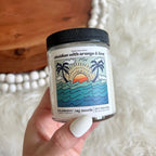 "Sunny Days Ahead" Obsidian with Orange & Lime - 5oz Soy Candle