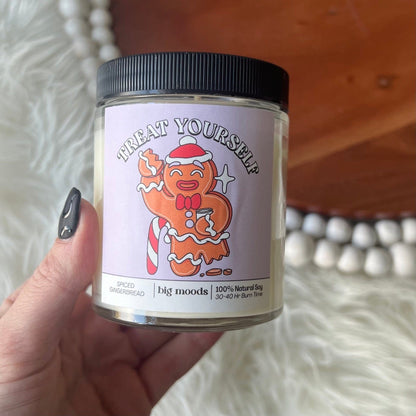 &quot;Treat Yourself&quot; Spiced Gingerbread - 5oz Soy Candle