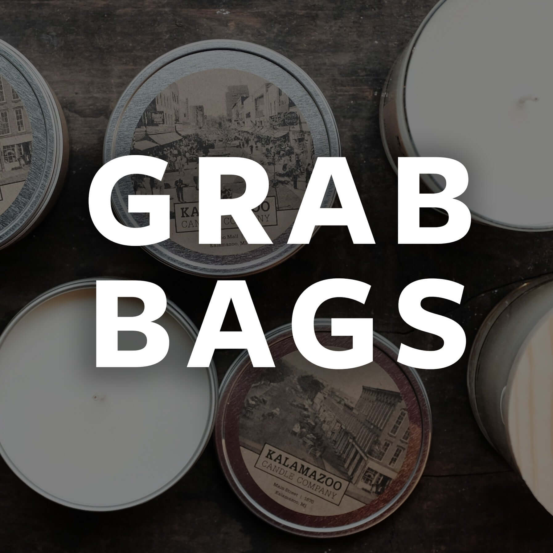 Grab Bag Bag a quality candle bargain during our Grab Bag sale! About $40 worth of candles for just $20! Your Grab Bag could contain a combination any of the following candles: votives, 5oz classic tins, 9oz classic jars, botanicals, and 15oz tins! Grab B
