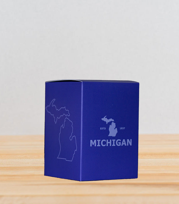 A Michigan Specific Blue Gift Box.