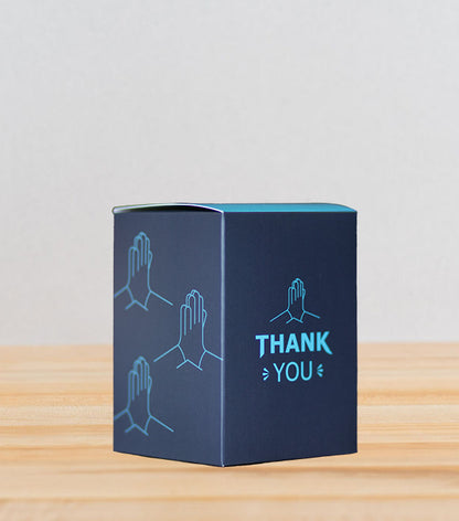 A Thank You Gift Box that is blue and teal.